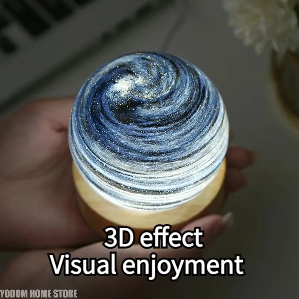 3D Moon Glass Lamp