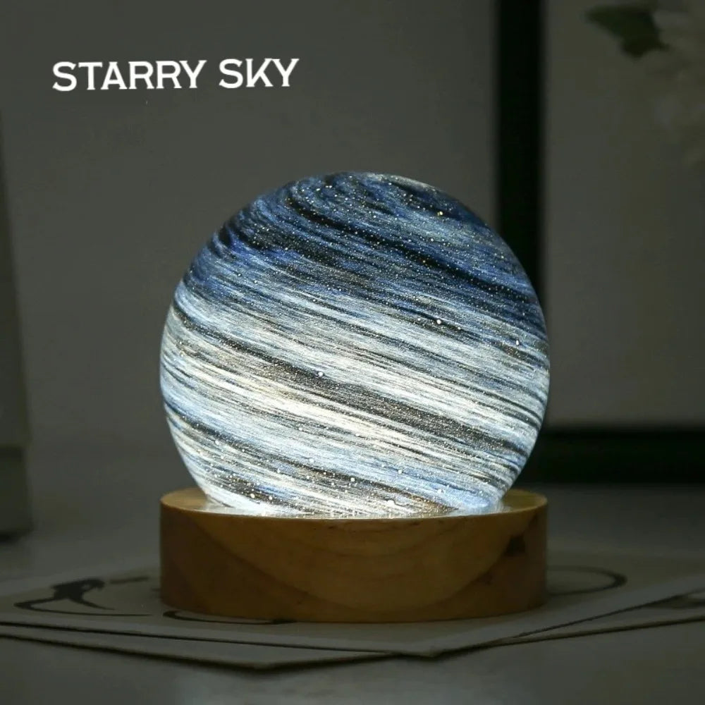 3D Moon Glass Lamp