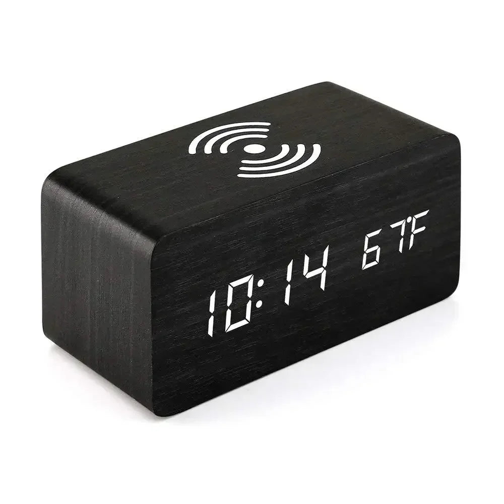 Digital Wooden Alarm Clock
