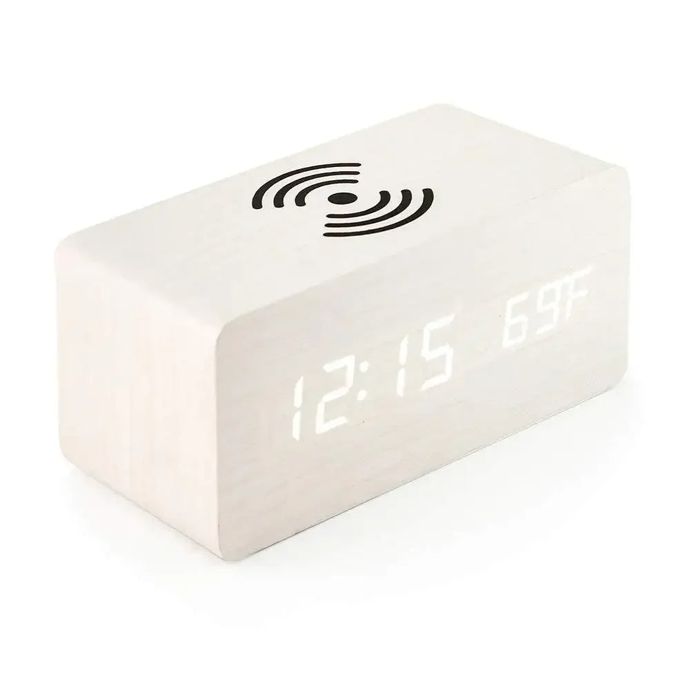 Digital Wooden Alarm Clock
