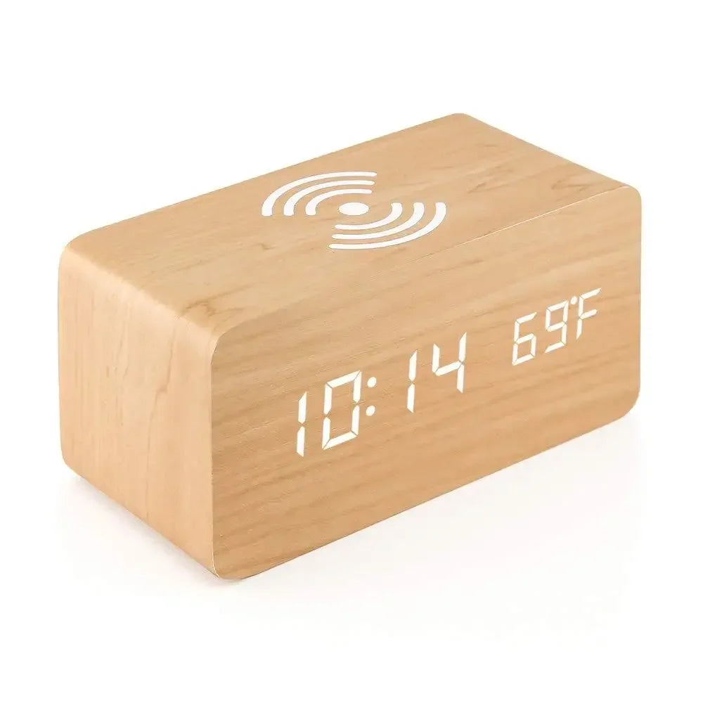 Digital Wooden Alarm Clock