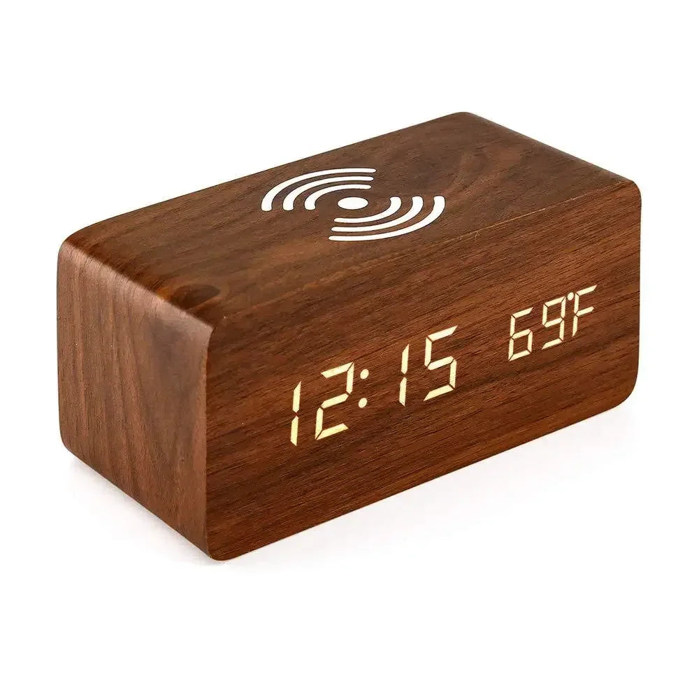Digital Wooden Alarm Clock