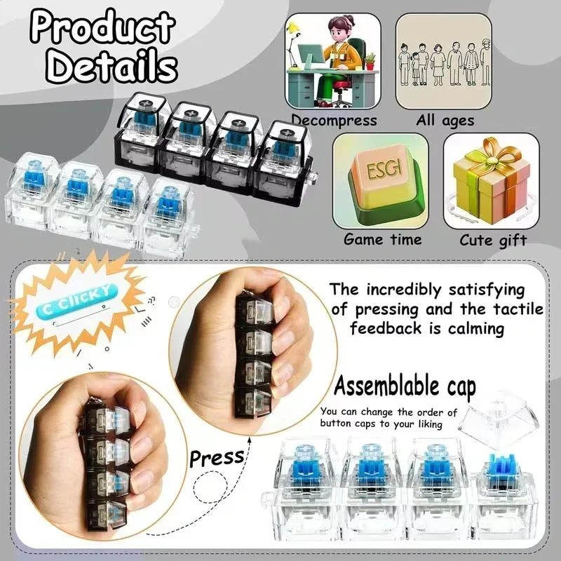 LED Keyboard Fidget Toy