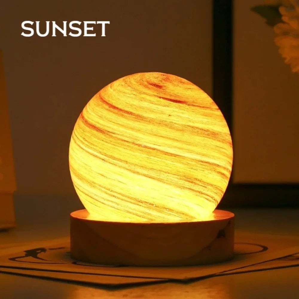 3D Moon Glass Lamp